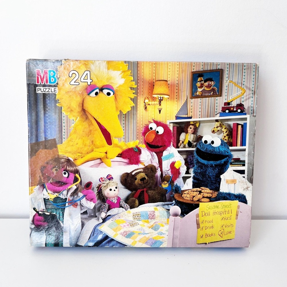Vintage‎ Sesame Street Puzzle 24 pcs Toddlers Big Pieces 12x15" - Doll Hospital